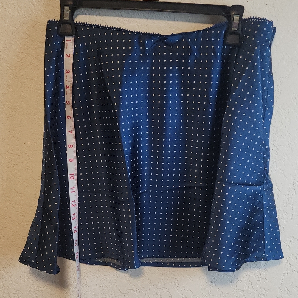 Blue Polka Dot A-Line Skirt